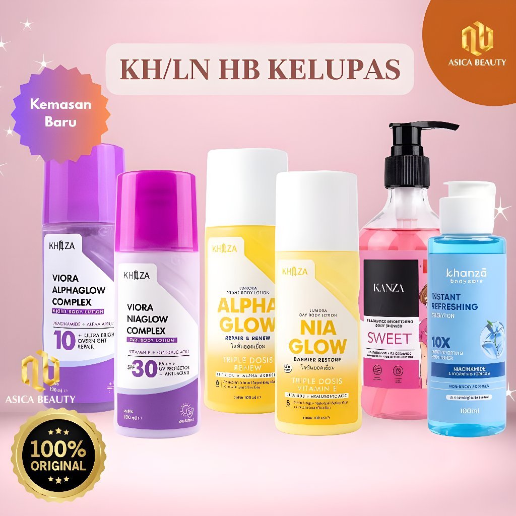 LN| KHANZA Lotion Kelupas| HB Kelupas| Paket Siang Malam| HB Dosting BPOM