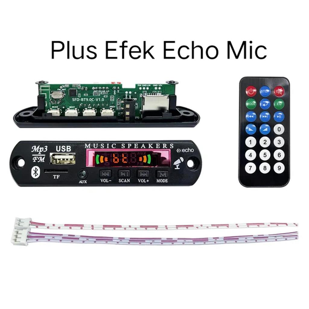 MP3 Bluetooth Module Decoder Kit Modul BT Speaker Modul Mp3 Bluetooth Mic Karaoke Plus Echo Bass Tre
