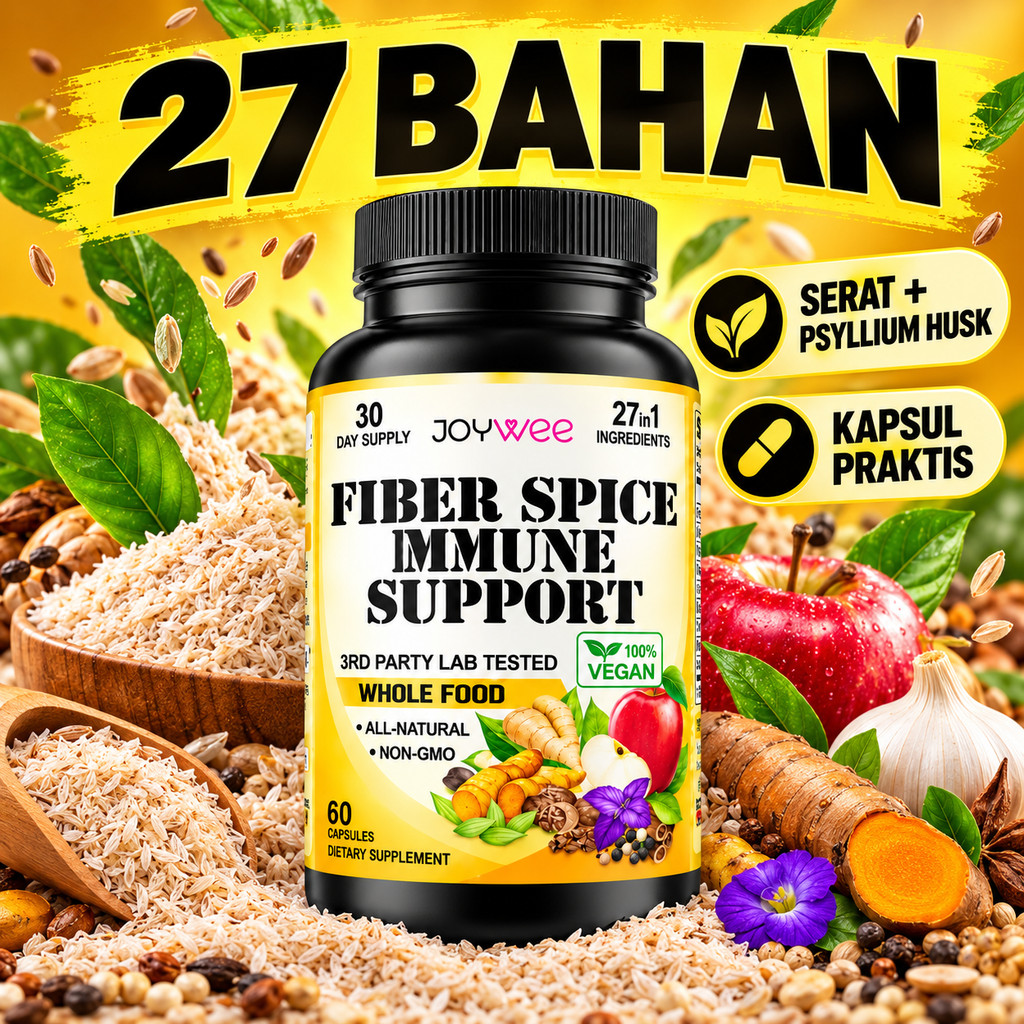 Kapsul Serat Psyllium Husk Suplemen Serat Vegan 60 Kapsul10.23-hyx-60