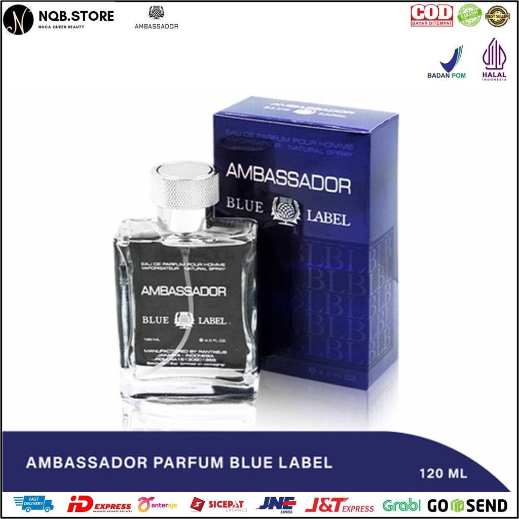 NQB - Parfum Ambassador BLUE LABEL For Man BPOM EDP - 120ML BlueLabel