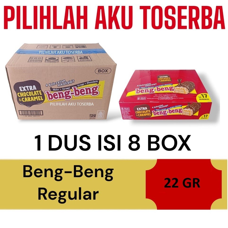 

Foodmart Beng-Beng Regular - Beng-Beng Coklat - 1 kardus isi 8 box (17 pcs)