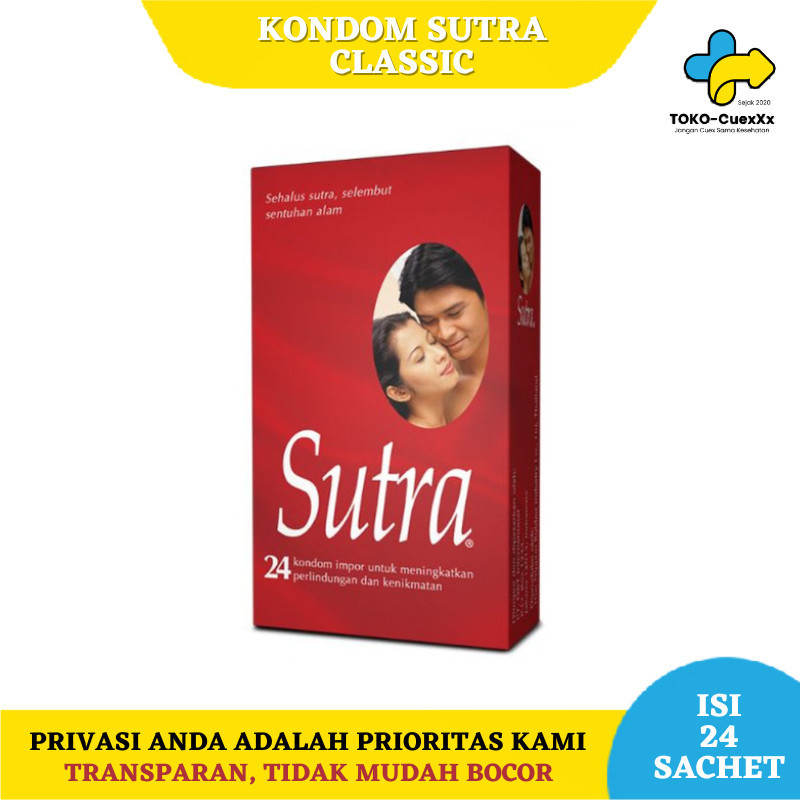 Kondom Sutra Merah isi 24 Pcs - Kondom Tipis Sutra