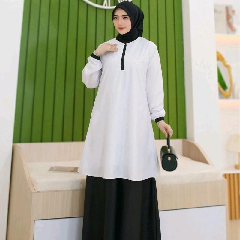GAMIS KERJA HITAM PUTIH MELAYU TOYOBO PREMIUM MALAYSIA GAMIS PDH MALAYSIA Muslim Wanita Syari