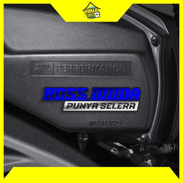 READY STOK®  EMBLEM MOTOR BOSS MUDA EMBLEM CUSTOM STIKER AKRILIK MIRROR EMBLEM MOTOR CUSTOM