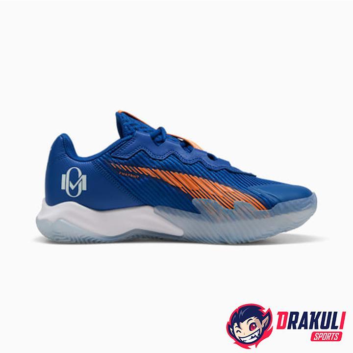 Padel Shoes Puma Momo Gonzalez Nova Elite Blue Orange Sneakers