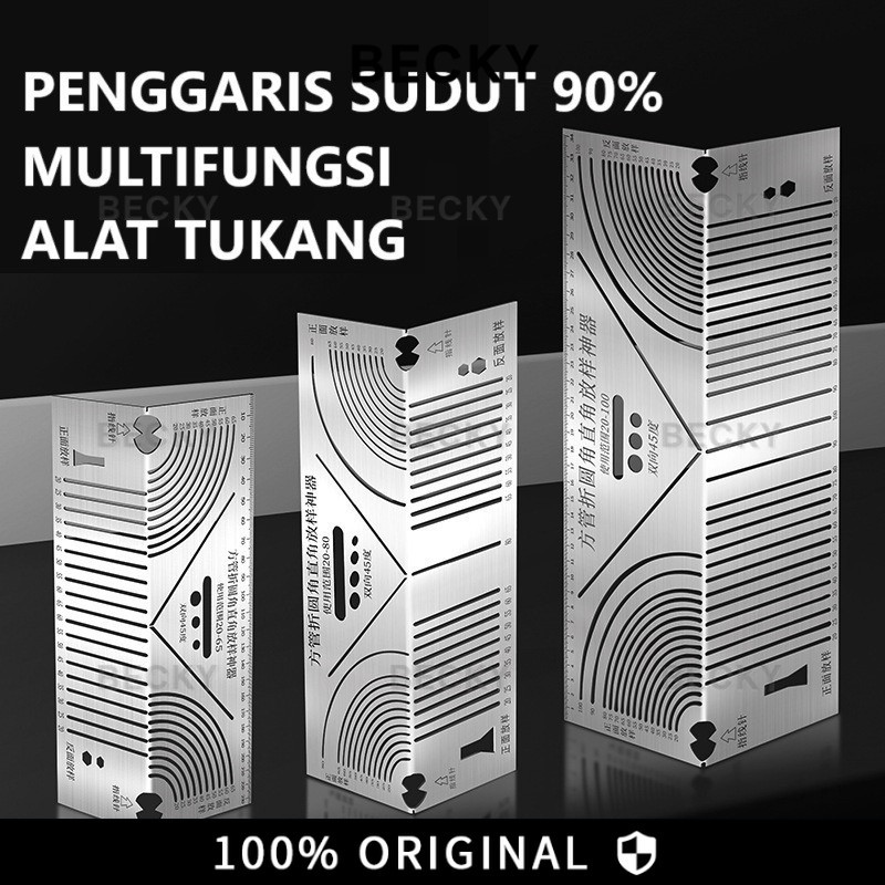 2025 Penggaris cetak cetakan garis lingkar pemotongan sudut siku 90 derajat presisi akurat stainless