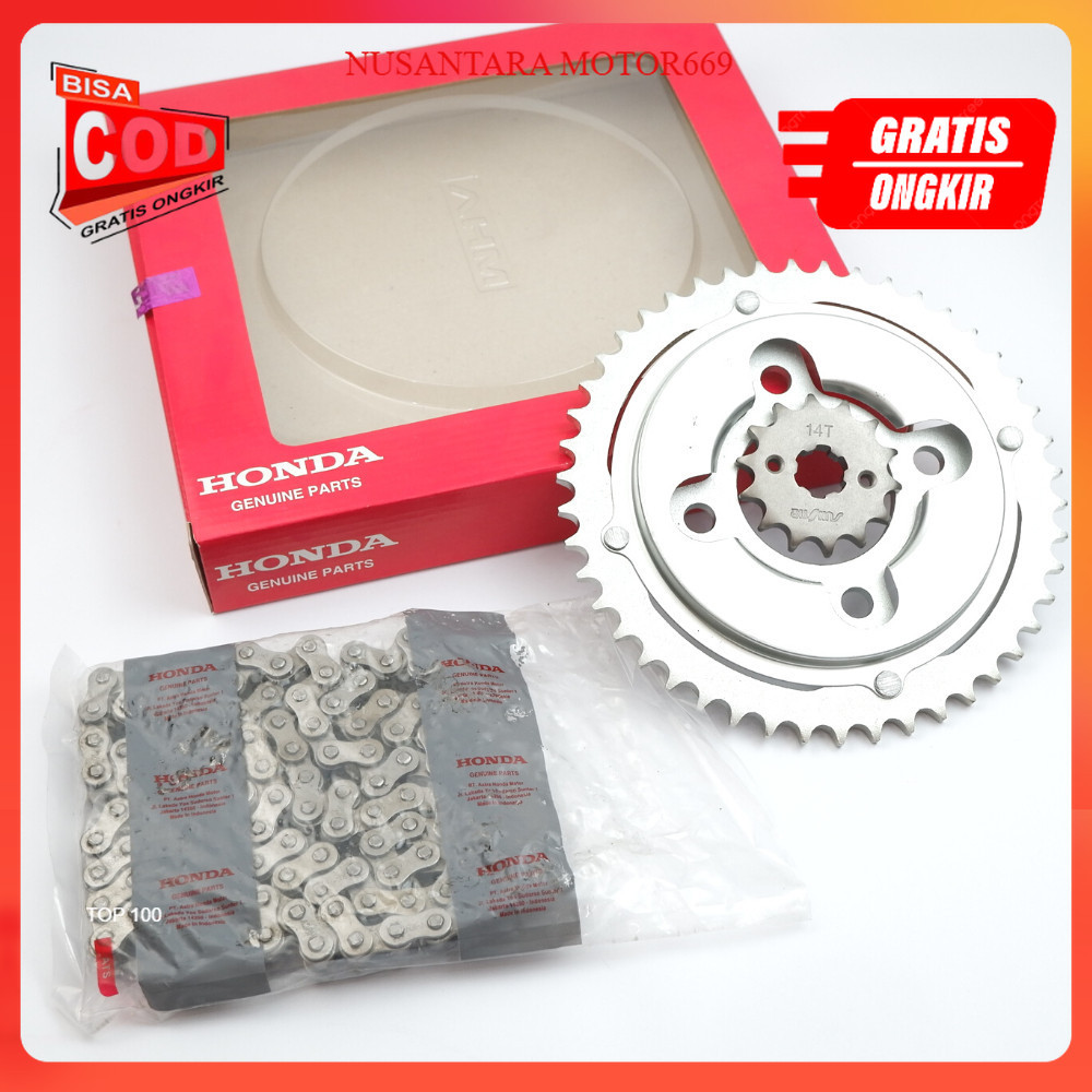 Gear Set rantai KEH megapro _ GL Pro -  motor