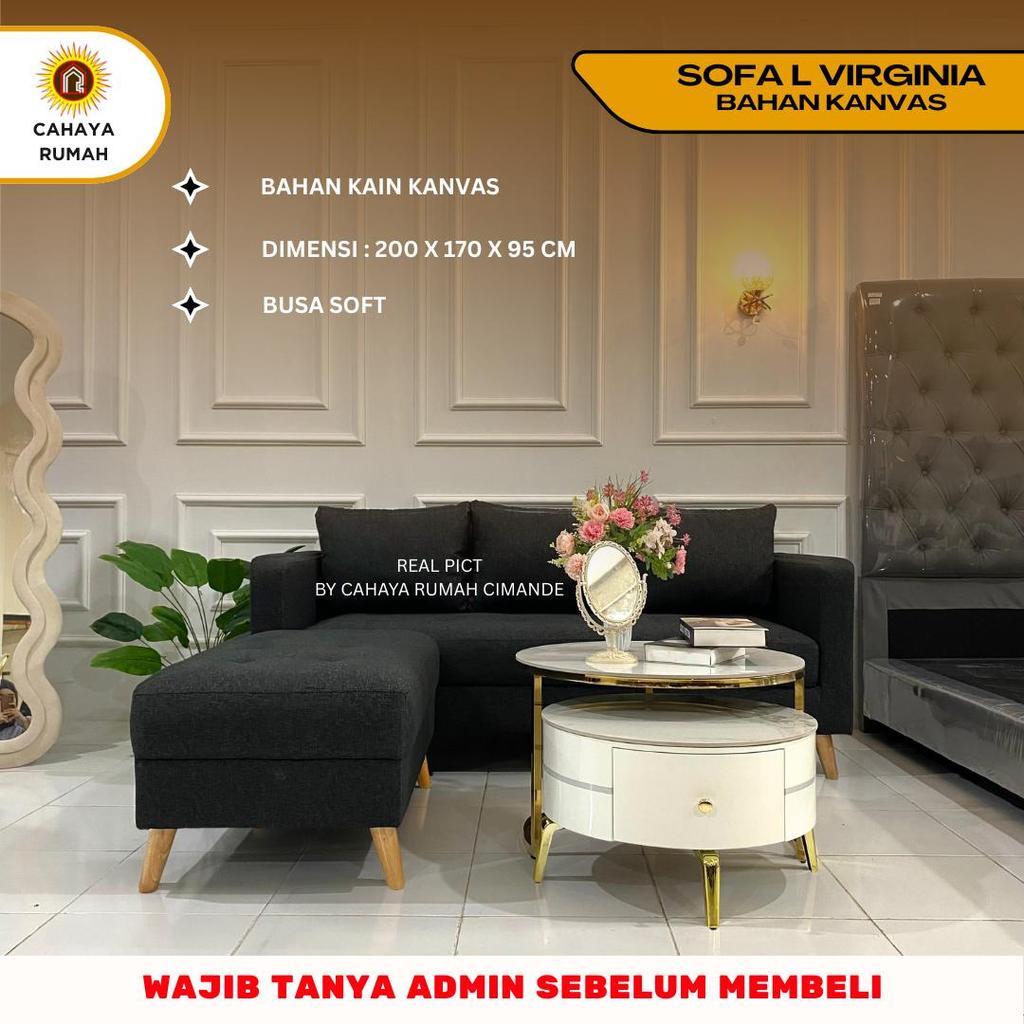 Cahaya Rumah Cimande - Sofa L Virginia / Sofa Ruang Tamu / Formasi Minimalis / Produk kustom / Sofa 