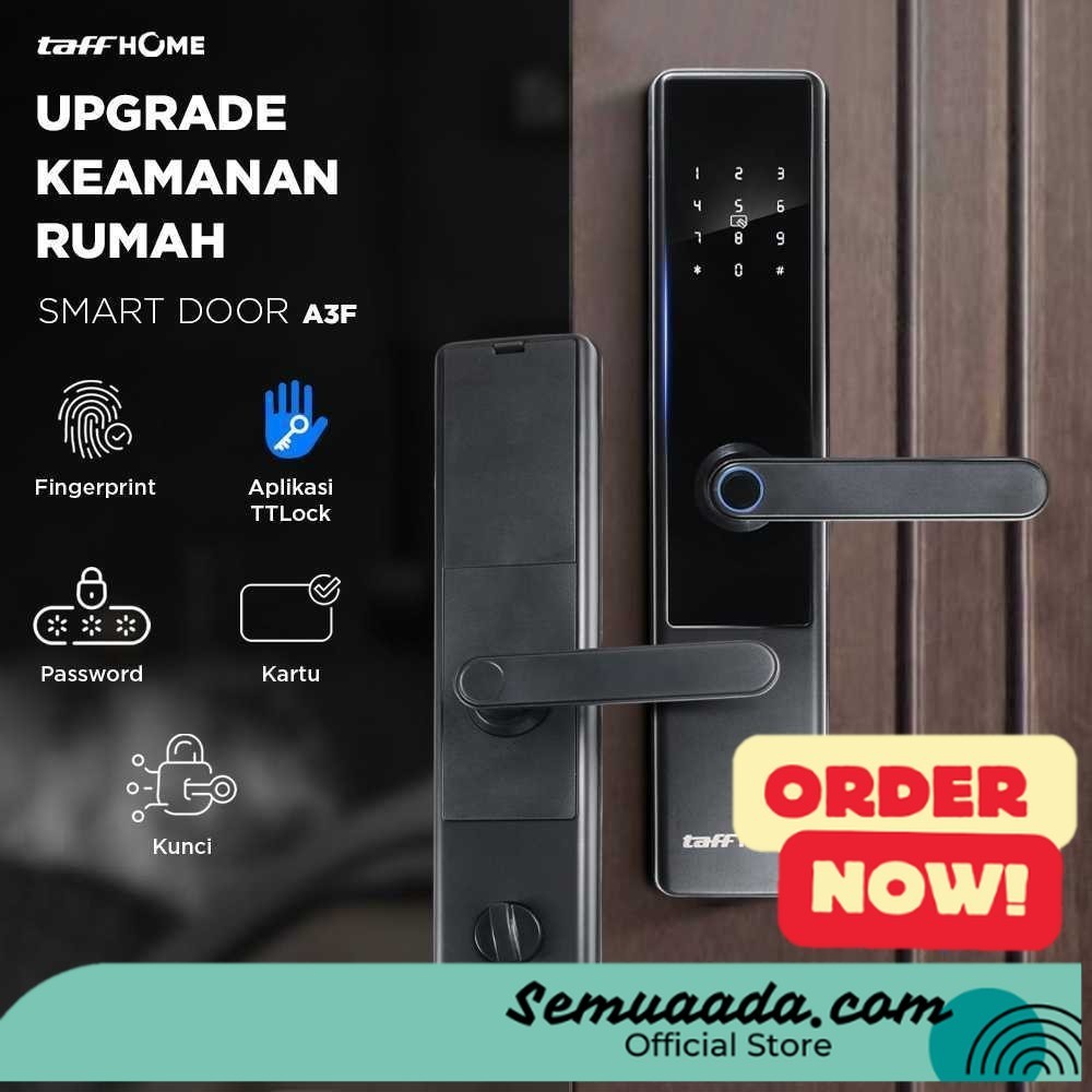TaffHOME Smart Door Lock Fingerprint Password Bluetooth Card TTLock - A3F