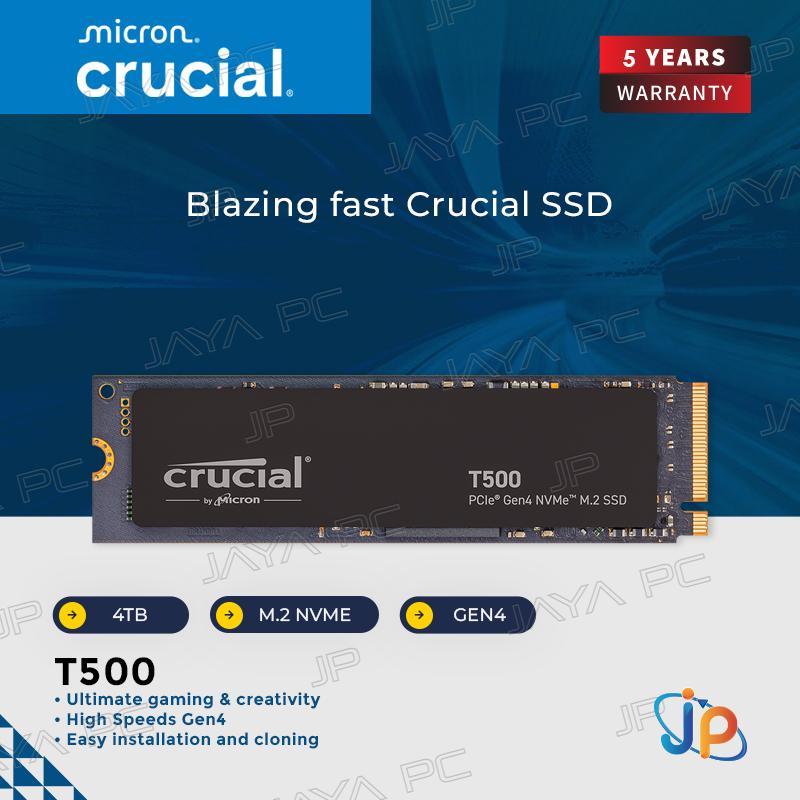 Micron Crucial SSD T500 M.2 Pcie Gen4 Nvme 4TB - SSD M2 4 TB