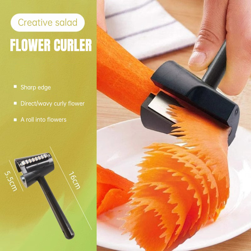 autan Spiral Wortel Timun Sayur Garnis Bunga Nasi Tumpeng Bahan Stainless Hias Bento Makanan Alat Pe