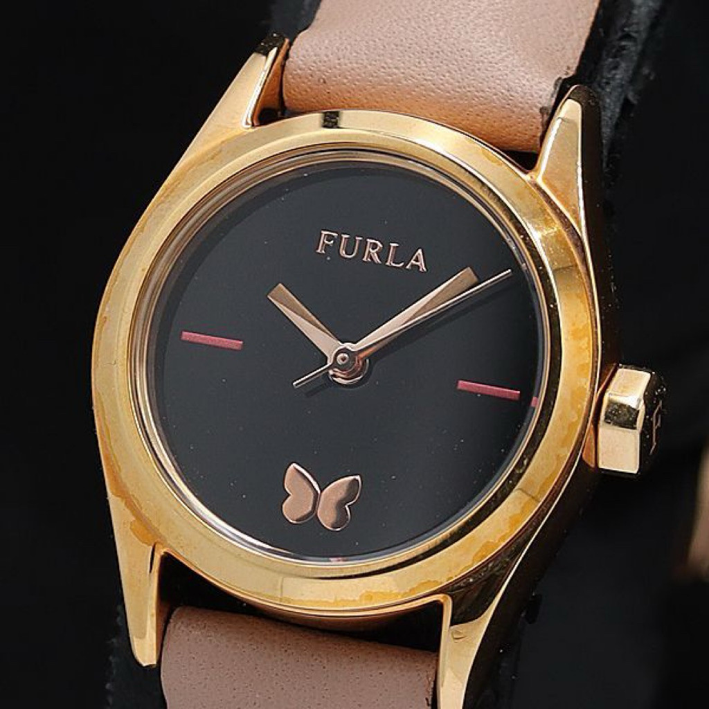 FURLA BLACK DIAL WOMEN'S WATCH WITH BOX