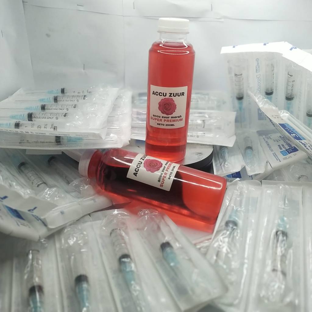 AMPUH Air Aki Zuur Merah | Magic Zuur Cairan Perbaikan Aki Kering Basah Motor Mobil Sepeda Listrik |