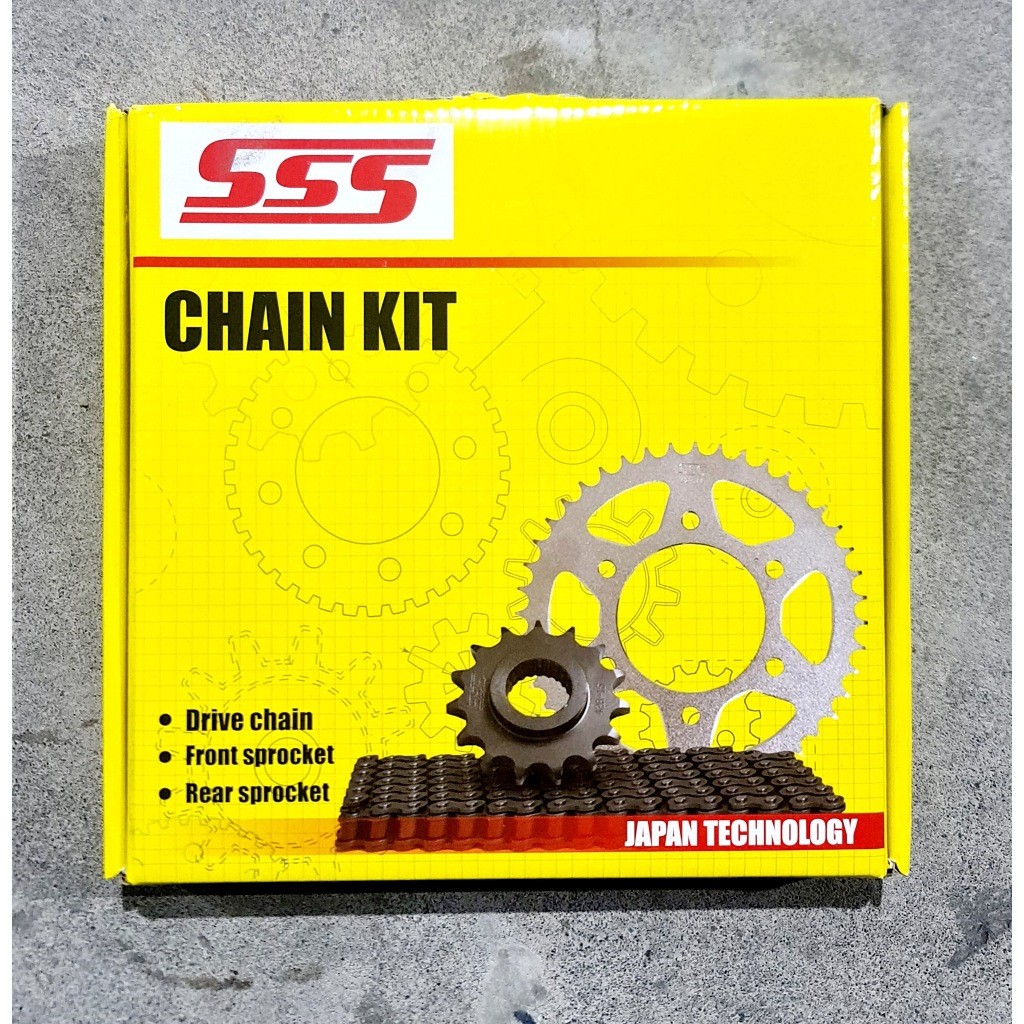 SSS Chain Kit Gear Set Megapro Old Lengkap Gear Depan Belakang Rantai Original SSS RACING