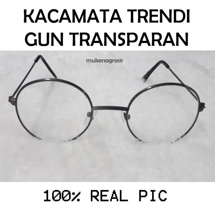 PROMO - Kacamata Fashion Pria & Wanita - Kacamata Trendi - BENING - FRAME HITAM