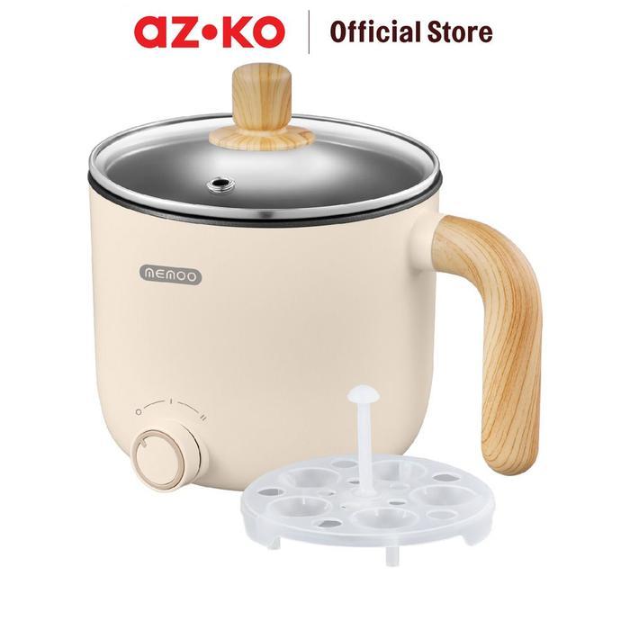 AZKO Memoo 800 ml Panci Elektrik Multifungsi - Putih Multifunction Electric Pan Kuali Pot Listrik Pe