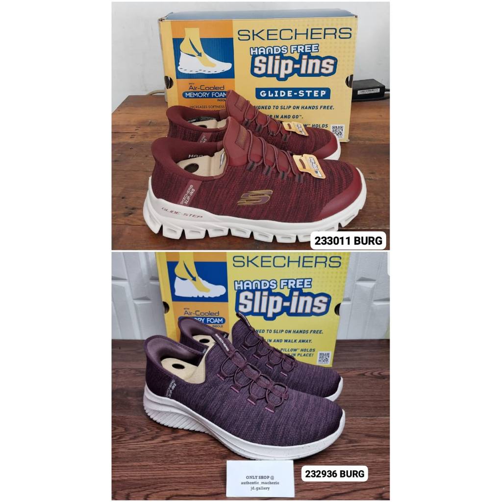 SALE 70% SEPATU SKECHERS ULTRA FLEX 3.0/GLIDE STEP 232936/233011 BURG BURGUNDY MEN