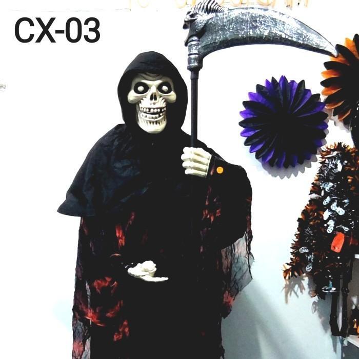 NEW Patung Jumbo Halloween 1.8m 180 cm Pajangan Pesta Haloween Patung Gerak Devil Labu Orangan Sawah