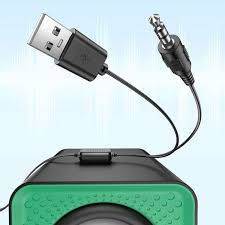 ROBOT RS260 Speaker Laptop PC Stereo Sound Jernih Bass Mantap USB Power Portable Warna Hitam Hijau –