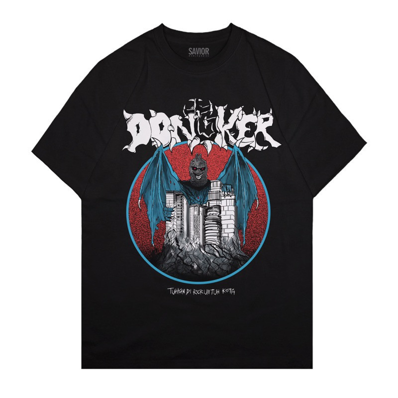 XtremeMerch Dongker "Tuhan Di Reruntuh Kota" Oversized Kaos 100% Original Tshirt