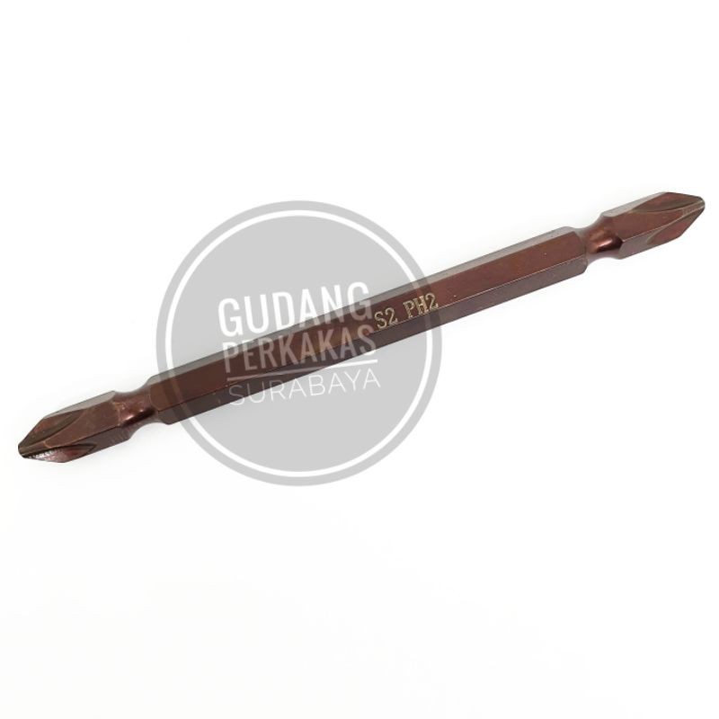 MATA OBENG BOLAK BALIK PH2 MATA OBENG PANJANG 10 Cm HEAVY DUTY 2 WAY SCREWDRIVER BIT