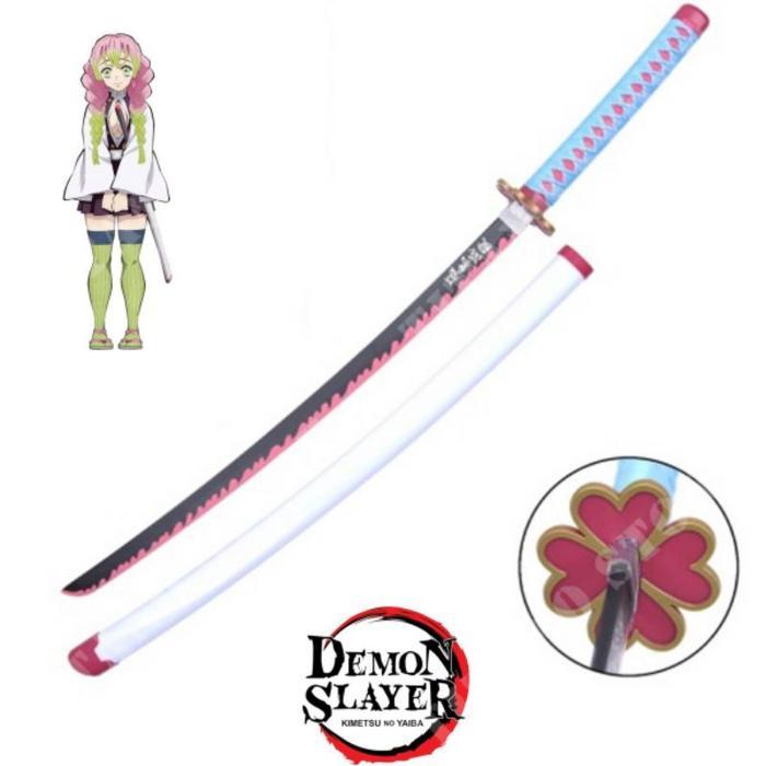 mainan katana kayu demon slayer mitsuri COSPLAY