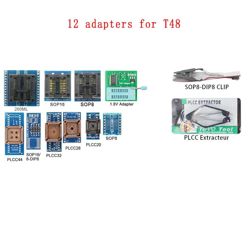 Original xgecu 12 Adapter only, for T48 Programmer TL866II Plus Universal TL866 Nand Flash AVR PIC B