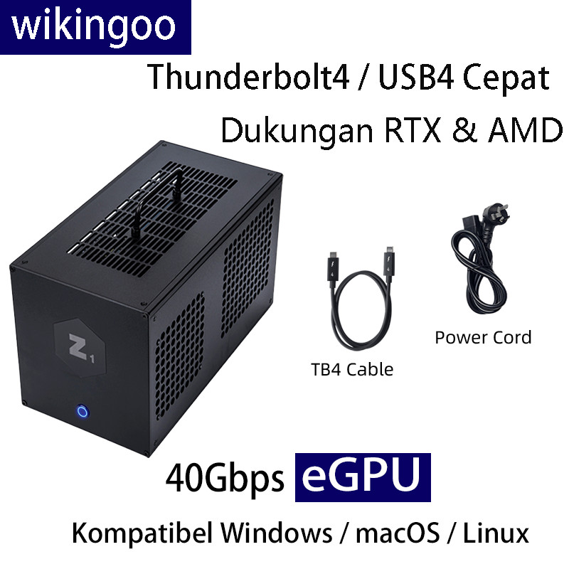 eGPU Dock Thunderbolt4/USB4 Eksternal Kartu Grafis RTX/AMD untuk Laptop  Mini PC GPU Enclosure