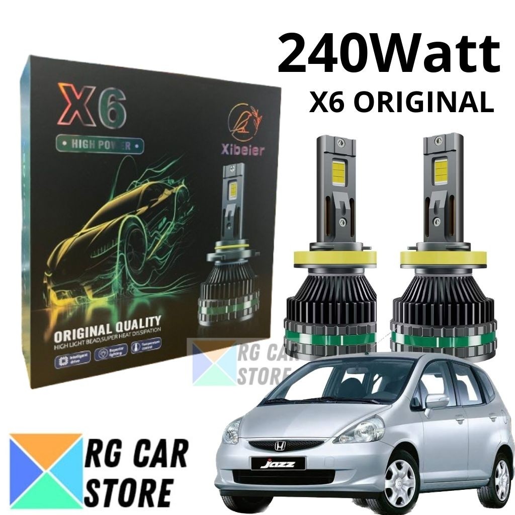LED Lampu Utama Jazz GD3 240 Watt Autolume X6 Original PnP Honda Jazz GD3