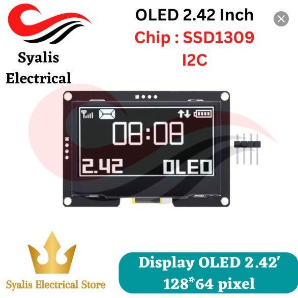 OLED 2.42 inch WHITE 128x64 I2C SPI LCD modul [Syalis]