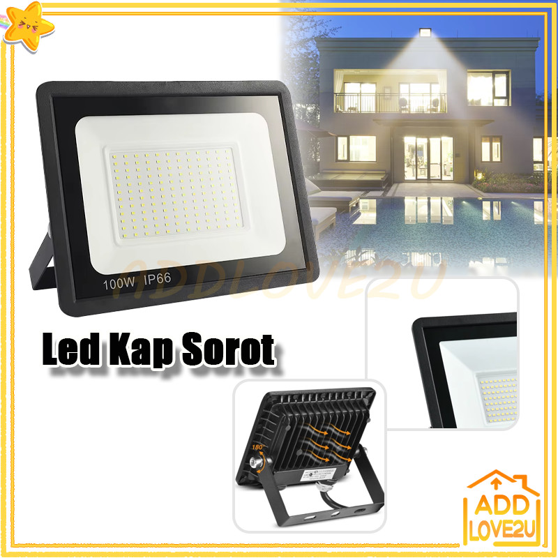 Lampu Sorot LED 30W 50W 100W/Lampu Sorot LED Murni/Putih Kotak Tembak
