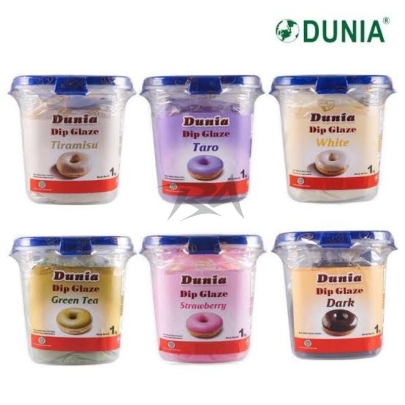 III DUNIA DIP GLAZE DIPGLAZE UKURAN KEMASAN PACKING EMBER PAIL 1KG 1 KG KILO VARIAN RASA COKLAT CHOC