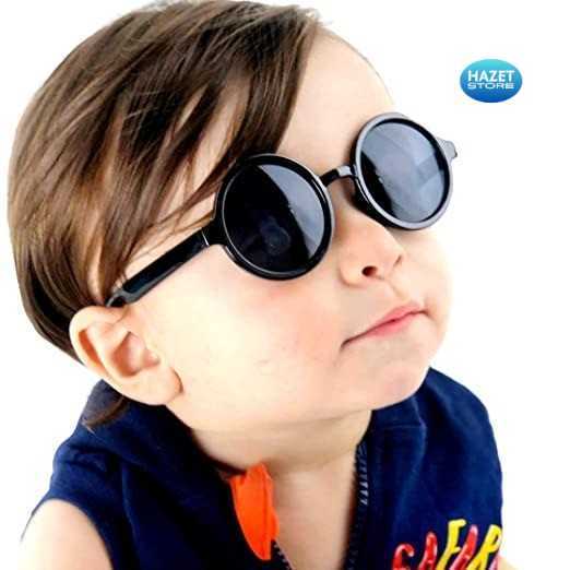 HAZET STORE WFJIA Kacamata Hitam Anak Anti UV Round Vintage Style - WF52