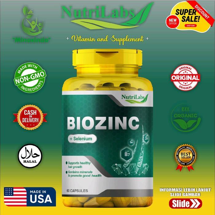 Biozinc Biotin 10.000mcg, Zinc, Selenium, Nutrilabs Original