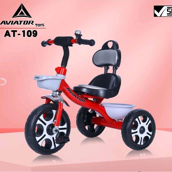 Sepeda Anak Roda Tiga Aviator AT 109 Tricycle AT109 AT-109 - Merah