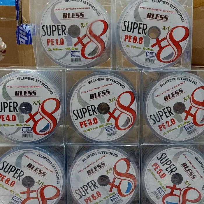 PROMO Benang PE Bless Biru X8 100 meter - PE 0.8