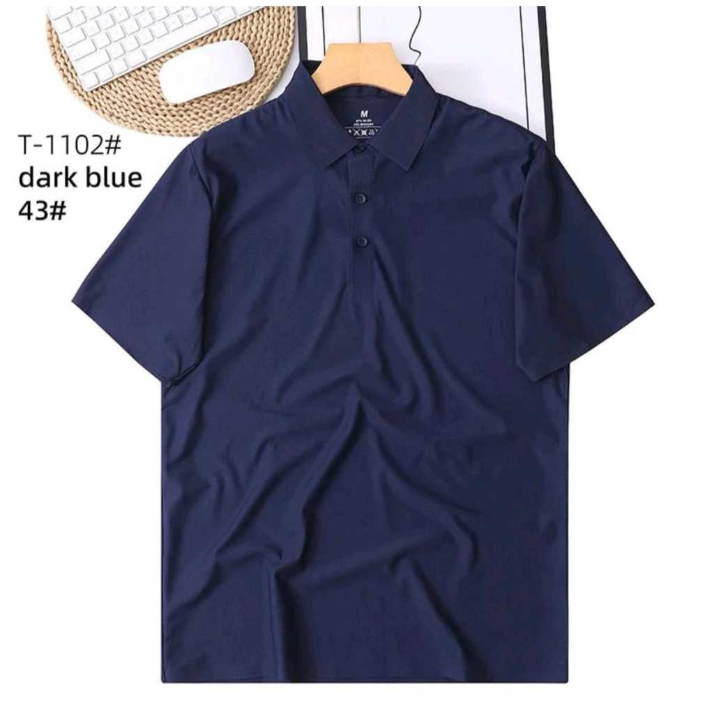new Kaos polo pria polos kaus kerah dry fit seamless original ice silk tanpa jahitan  Kaos Kerah Pri