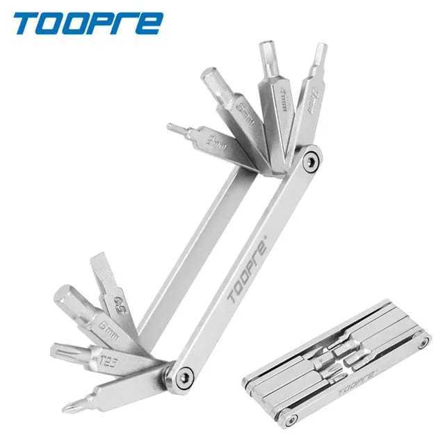 Foto Toopre Multi Tool 8 in 1 sepeda mini bike repair kit alat kunci L Toolkit T25