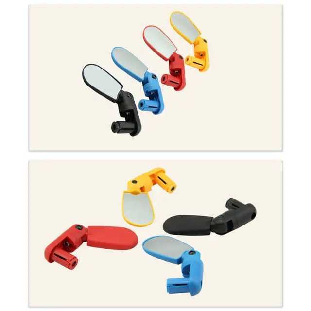Foto Kaca Spion Bar End Ujung Stang Sepeda Adjustable 360 Mirror