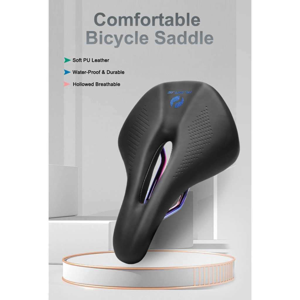 Foto PLSelis Saddle Sadel Soft Seat Cushion PU Leather Lebar nyaman untuk sepeda MTB Seli Road bike