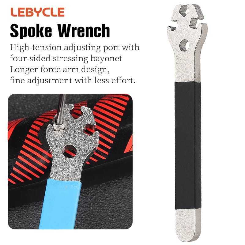 Foto Kunci Stel Jari jari dengan Gagang Sepeda Velg Ruji Spoke Wrench Nipple tool 13g 14g 15g