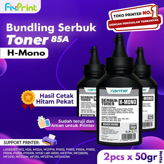 Cartridge Toner Printer Premium Grade XANTRI Laserjet P1102 | 85A | Serbuk 85A 50gr Original - Serbu
