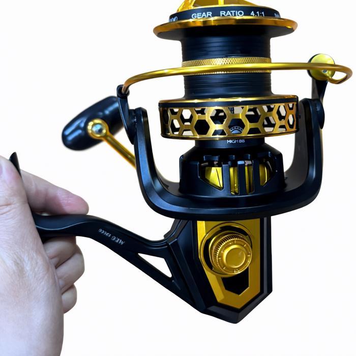 [Ready Stok] Reel Pancing Jumbo  12000|Reel Besar OneWay|Metal body|5+1bb - MEG 12000