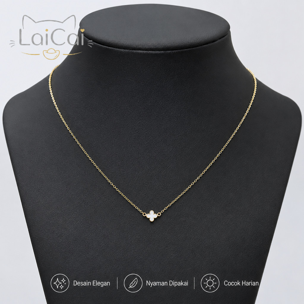 Kalung Kalung Semanggi Kalung Wanita Kalung Semanggi Kalung Titanium Emas Mawar