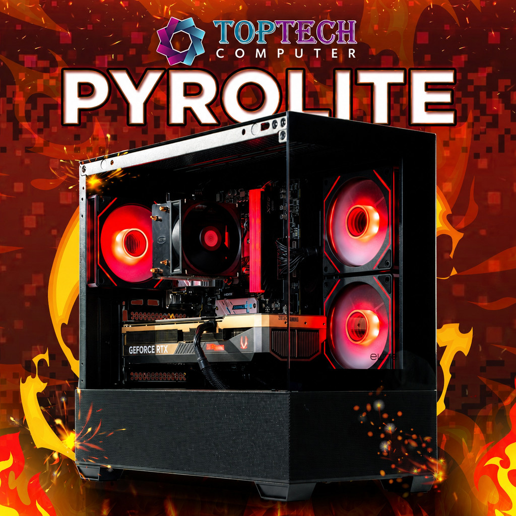 PC GAMING PYROLITE PC AMD RYZEN 5 7500F RTX 5060 8GB - 32GB 1TB RAKITAN PC GAMING