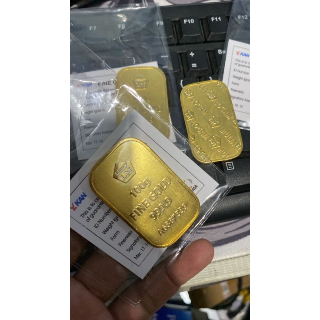 (READY STOK) replika emas antam 100 gram souvenir pernikahan (TERLARIS)