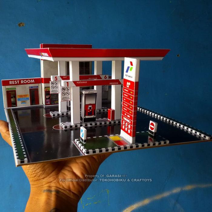ren t DIORAMA DIECAST SKALA 64 - MINIATUR SPBU PERTAMINAterkini