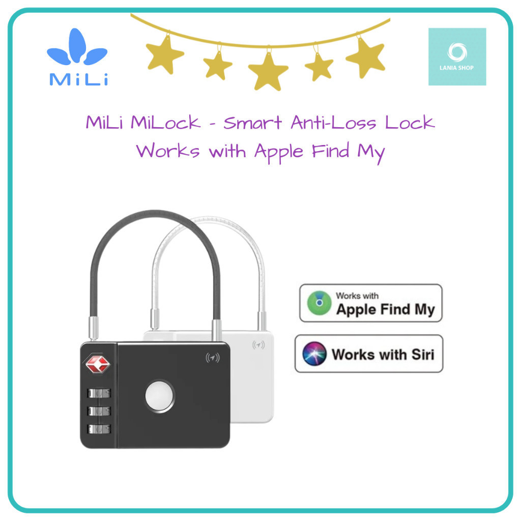 MiLi MiLock - Smart Anti-Loss Lock - Works with Apple Find My