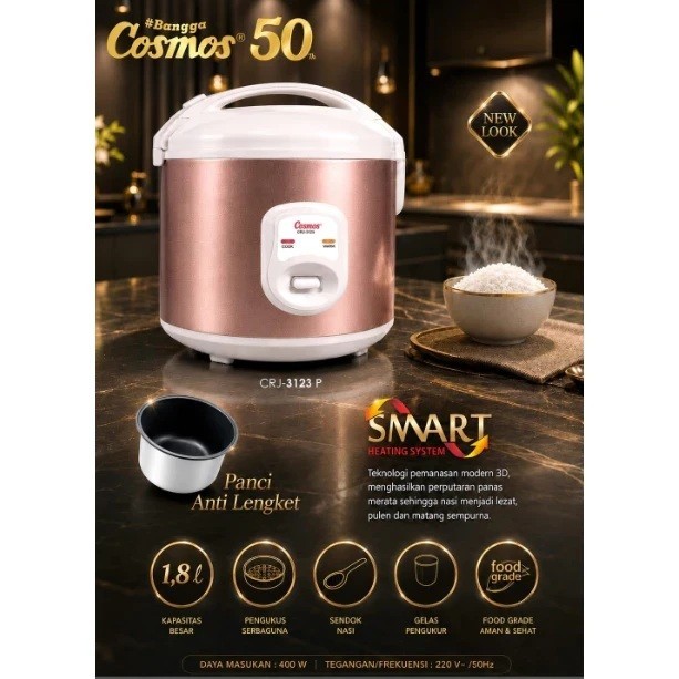 COSMOS RICE COOKER 1.8L CRJ-3123 P
