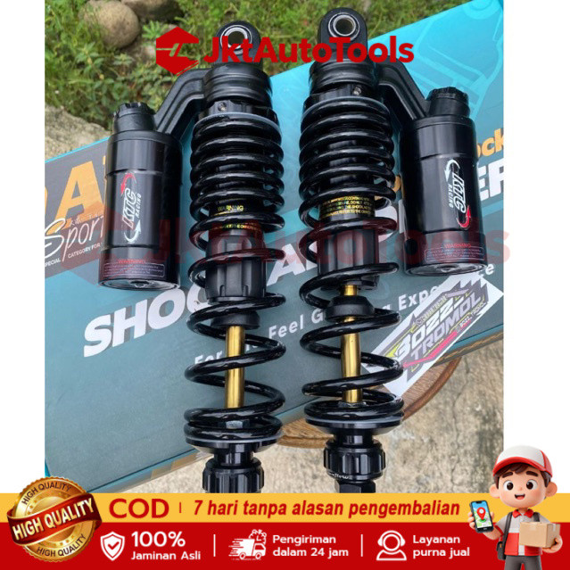 shockbreaker copy ktc shok tabung atas as gold skok tabung atas as gold 320mm 340mm 340 320 BLACK SE